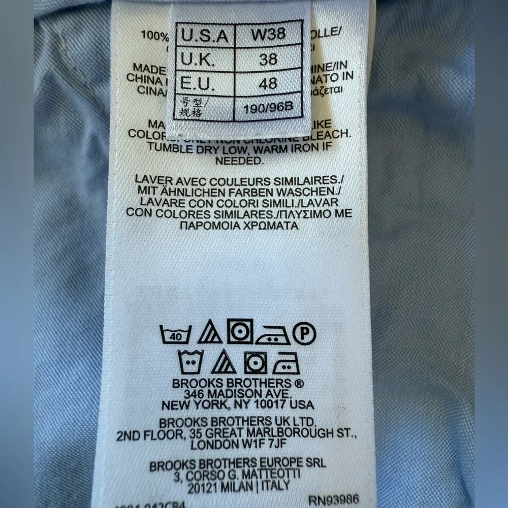 Brooks Brothers Bermuda Shorts Genuine Seersucker Mens Size‎ 38 x 10 Blue White